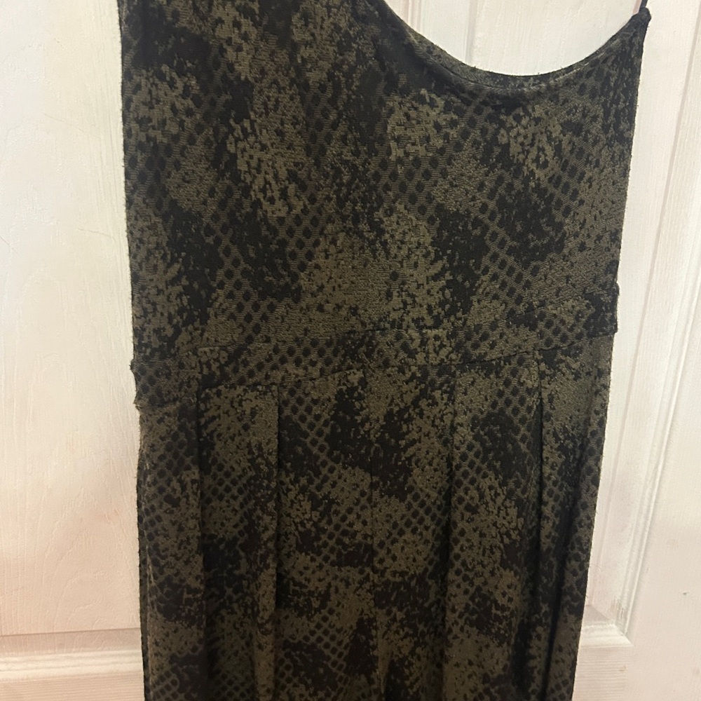 Free People Maya One-Shoulder Jumpsuit Black Combo Medium - Picture 8 of 9